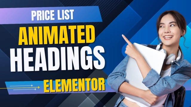 elementor animated heading widget tutorial