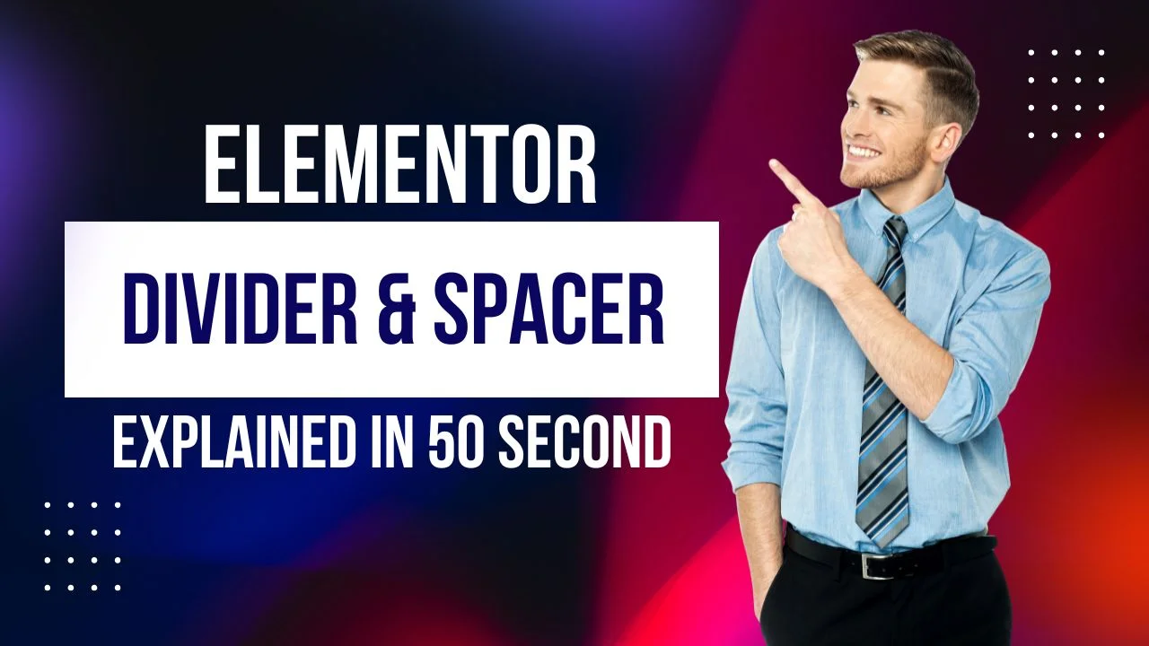 elementor divider widget