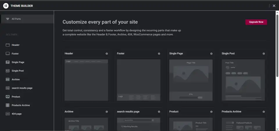 Theme Builder vs Page Builder