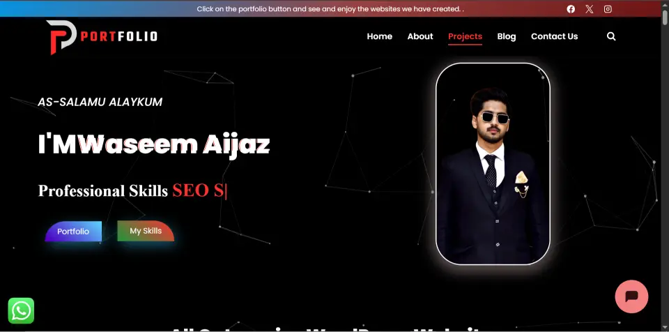 animated hero section elementor