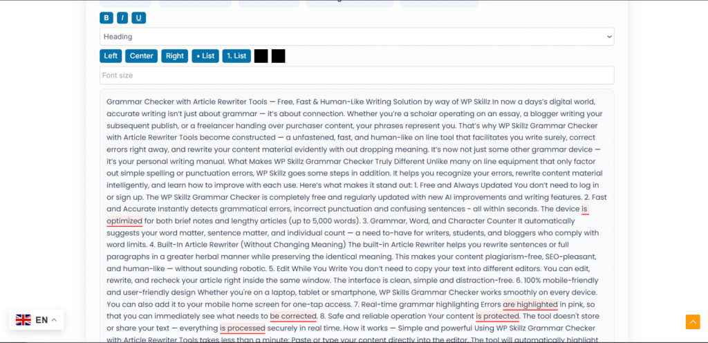 Grammar Corrector Free