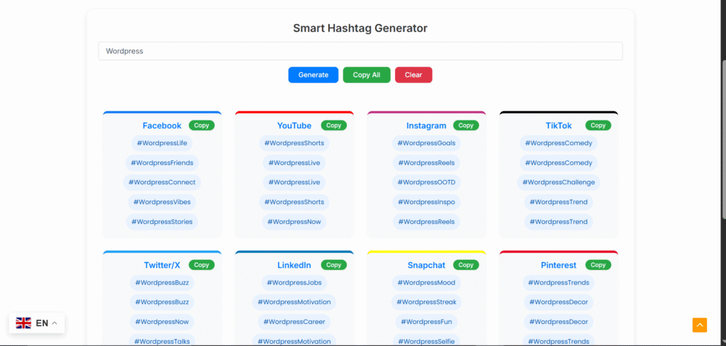 TikTok Hashtag Generator