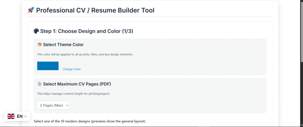 free cv builder