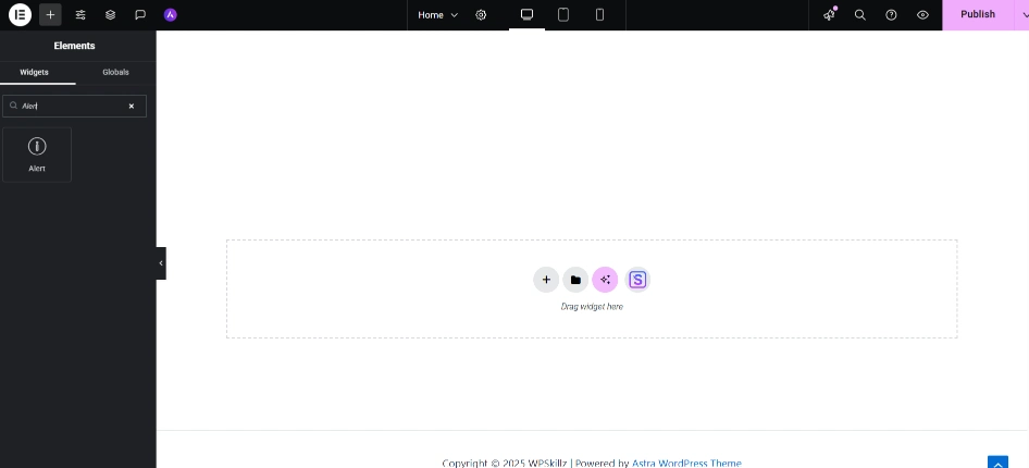notification widget elementor