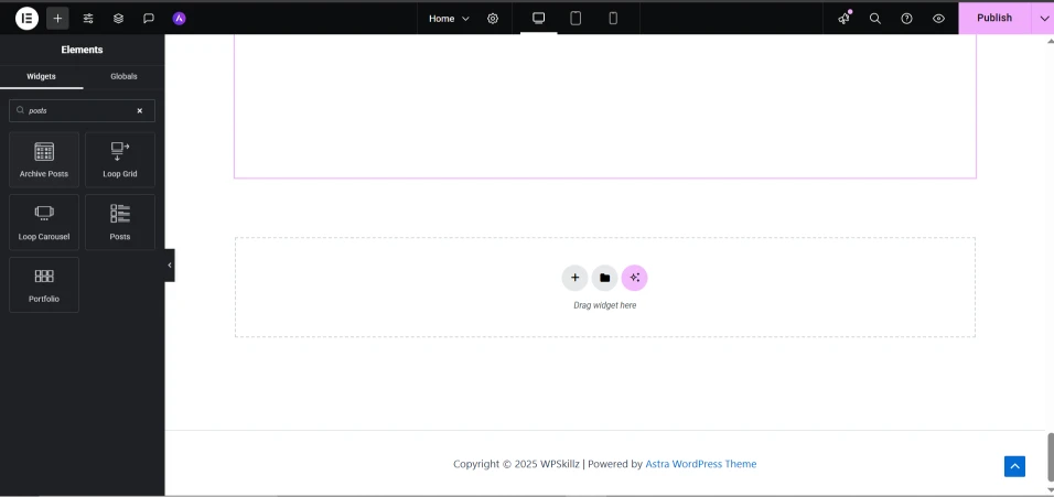 blog layout elementor