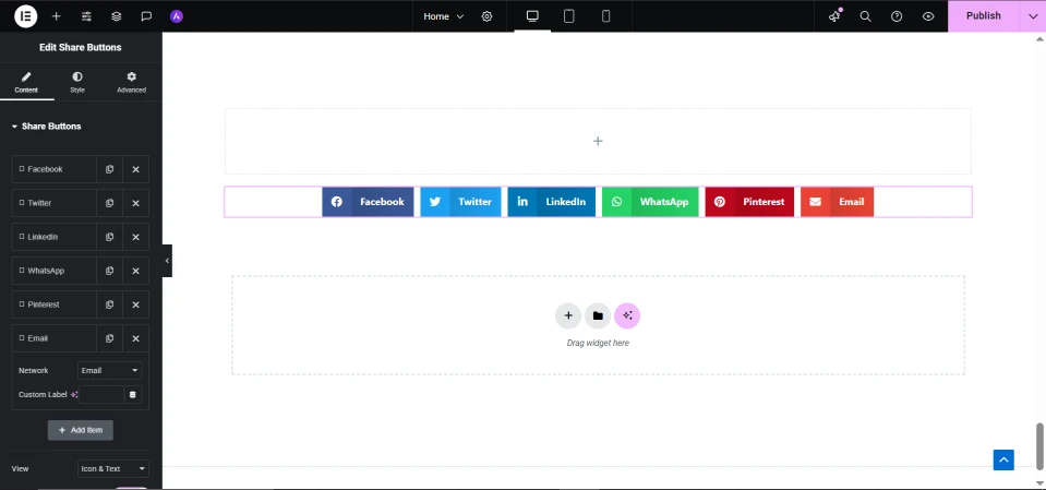 follow buttons website