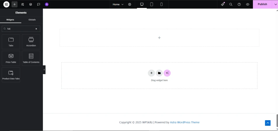 elementor advanced tabs