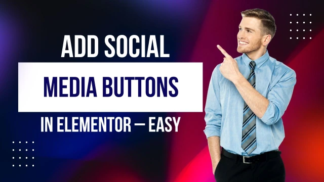 social media buttons elementor