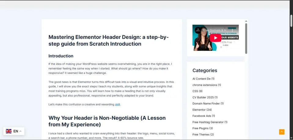 WordPress sidebar tutorial