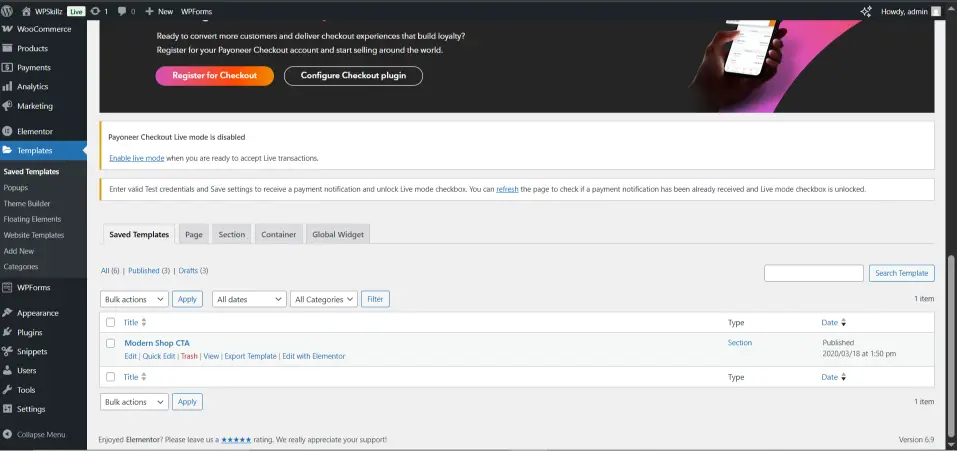 Elementor Template JSON