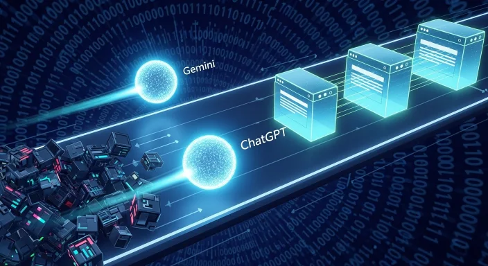 AI search bots like Gemini and ChatGPT crawling a fast optimized website