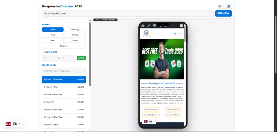 How to Check Responsiveness of Website Using Our Tool